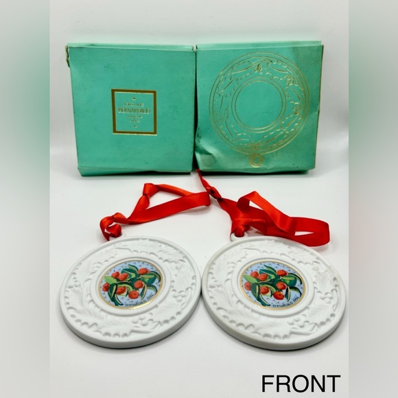 Bernardaud Limoges Porcelain Christmas Ornament Bundle – Set of 5 with Boxes - Picture 15 of 16